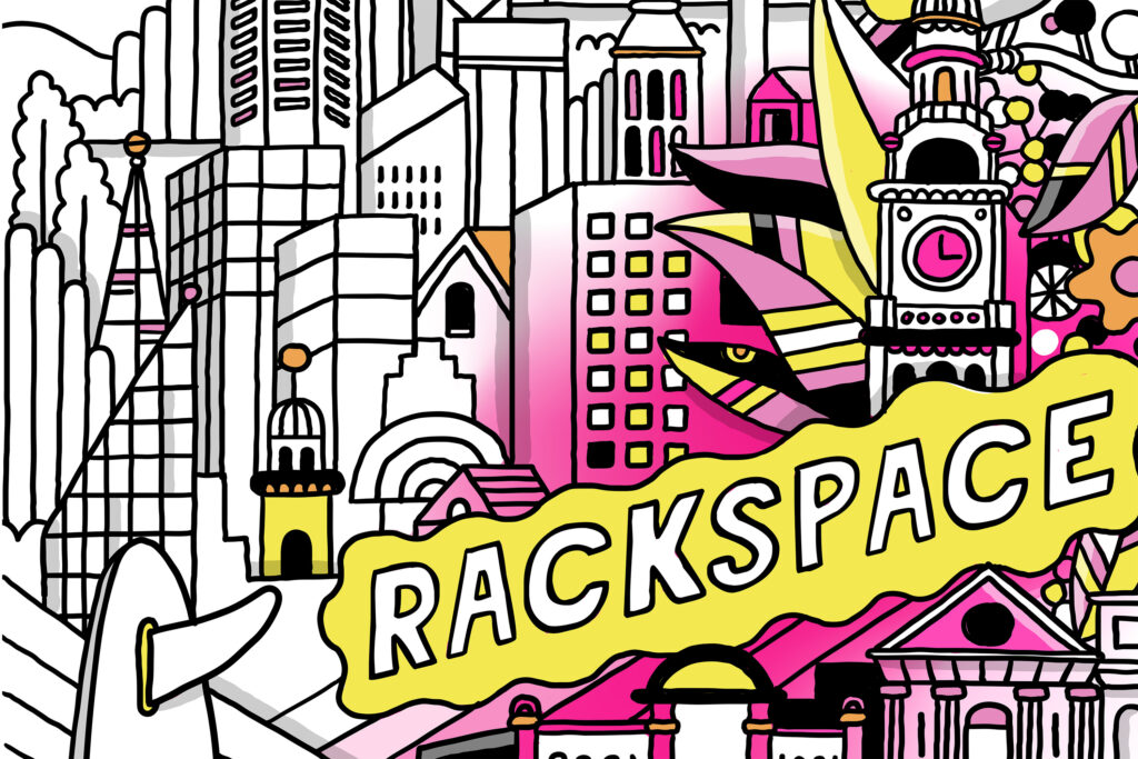 Rackspace office mural