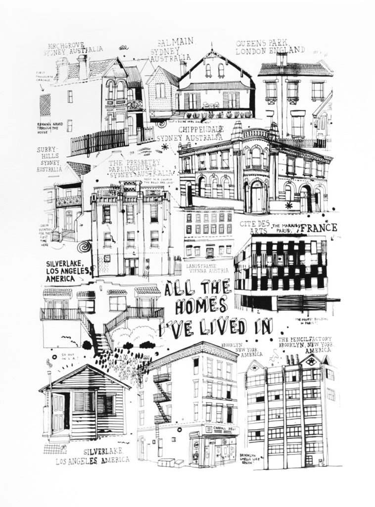 All The Homes I’ve Lived In Screenprint